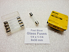 10 Amp, Fast Blow Glass Fuses, 6 x 30mm 1/4 x 1-1/4 250 Volts, USA Quick Ship