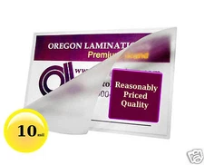 Hot 10 Mil Laminating Pouches Credit Card size 2-1/8 x 3-3/8 [100/pack] Clear