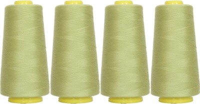 4 BIG CONES AVOCADO SERGER SEWING THREAD 2750 YD TEX 27 40S/2 - THREADART