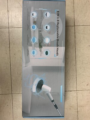 Cordless 2-Speed Electric Spin Scrubber 8 Detachable Brush Heads