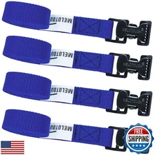 MELOTOUGH 4Pk 1" x 4ft Lashing Strap with Alligator Thumb Buckle Cargo Secure