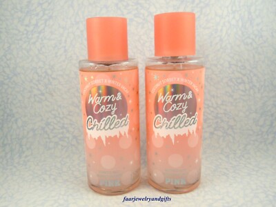 Victoria's Secret Pink WARM & COZY CHILLED Body Mist X 2 - FS 8.4 oz each - NEW