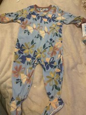 Carters Baby Girl Floral Footed Fleece Pajamas 12 Months NWT