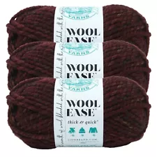 (3 Pack) Lion Brand Yarn 640-541B Wool-Ease Thick & Quick Bulky Yarn,SpicedApple