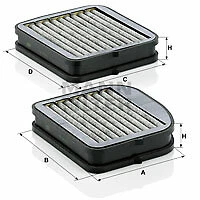 Mann-Filter CUK 22 000-2 filter, interior air for Maybach, Mercedes-Benz