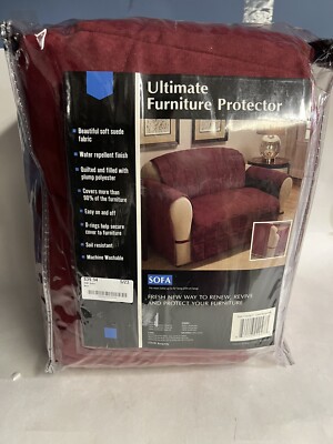 Ultimate Furniture Sofa Protector Burgundy Pet cover Up to 92''