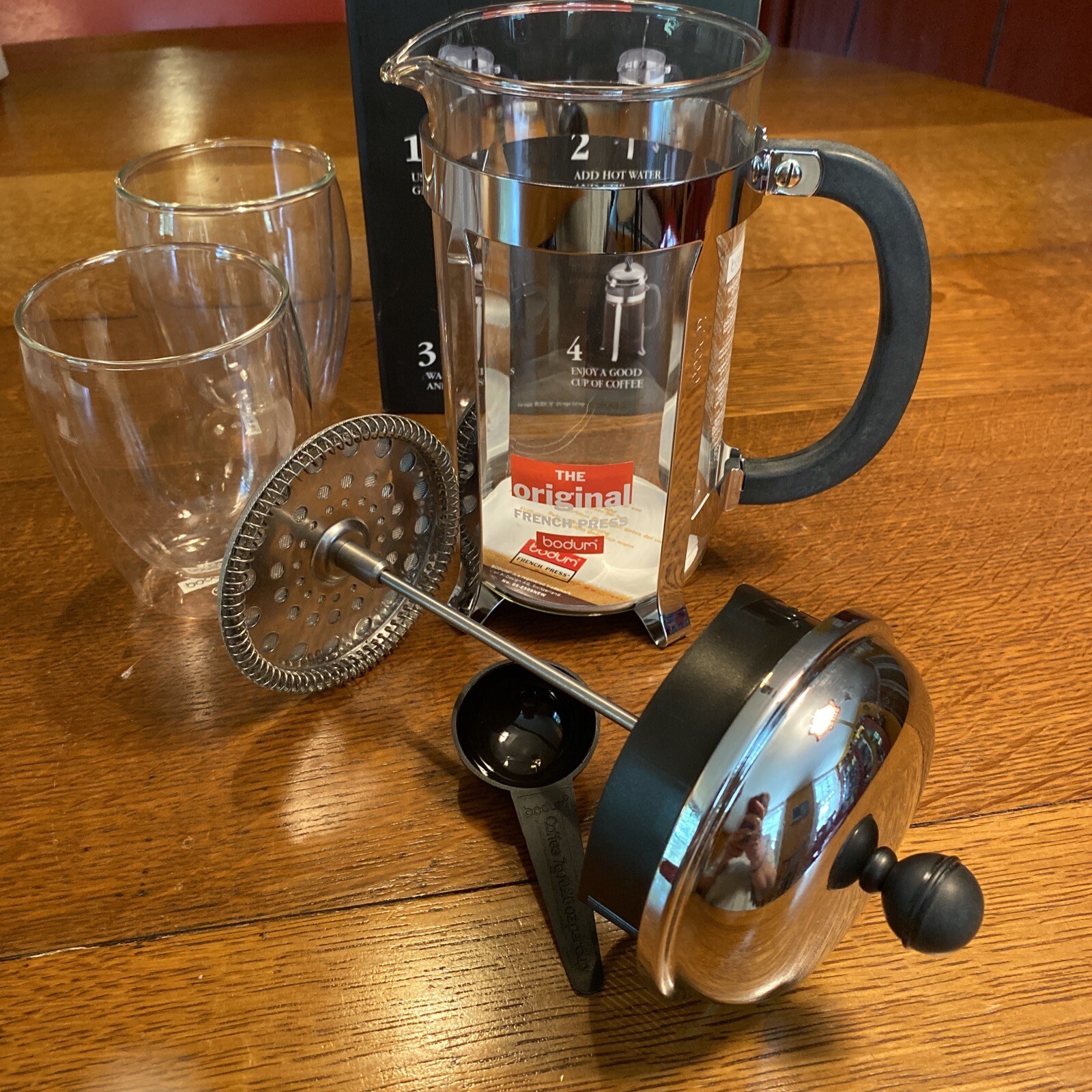 BODUM Coffee Maker Chambord, French Press With 2 Cups