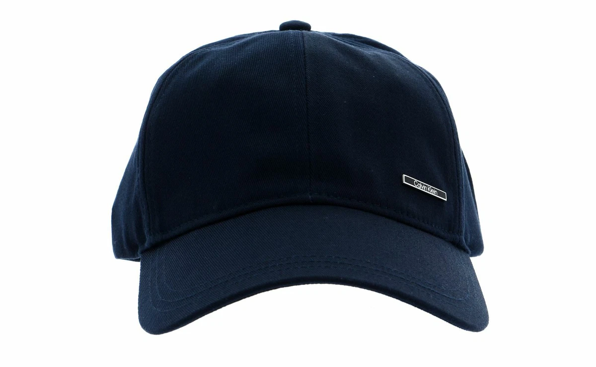 Calvin Klein Slim Metal Plaque Baseball Cap Cap Accessoire CK Navy Blau |  eBay