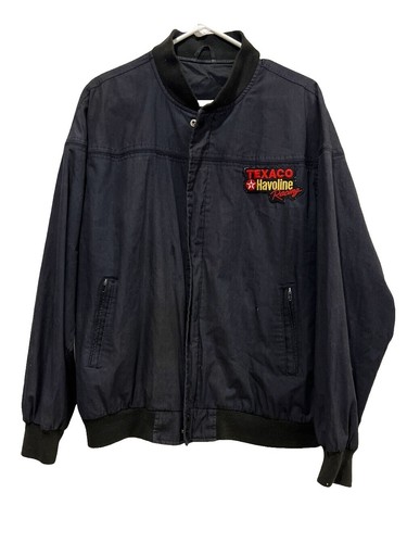 Vintage Texaco Havoline Racing Jacket Mens XL Red Black White