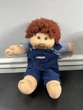 Cabbage Patch Kids Coleco Brown Hair/Eyes Dimple “Happy Kids” Corduroy Overalls