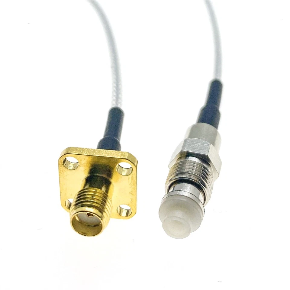 FME Female To SMA Female Flange jack Panel Mount RF Jumper Connector RG316 Cable - Image 4 of 4