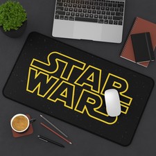 Star Wars Logo Desk Mat Black Gaming Mousepad