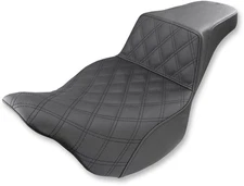 Saddlemen Step-Up Lattice Stitch Black Motorcycle Seat (812-26-172)