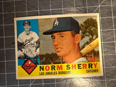 1960 TOPPS #528 NORM SHERRY LOS ANGELES DODGERS BASEBALL CARD NM