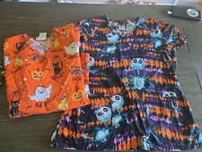 Tooniforms scrub Tim Burton Nightmare Before Christmas medical SET POCKETS SMALL