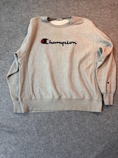 Champion Reverse Weave Sweatshirt Mens XL Heather Gray Cotton Fleece Pullover
