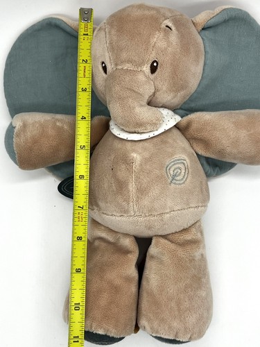 "Animal de peluche Nattou Cuddly Elephante orejas azules tostadas Lovey 11""" - Imagen 9 de 9