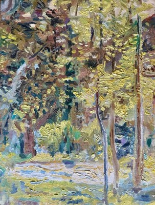 Forest originally painting in oils by artist lalainya. Photo print