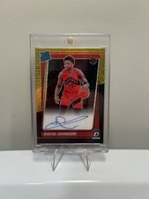 2021-22 Panini Donruss Rated Rookie David Johnson #243 Choice Black Gold /8 (RC)