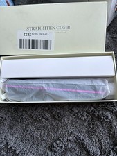 Heated Electronic Straighten Comb Flat Hair Styling Tool Pink/Gray 7.9in 7872