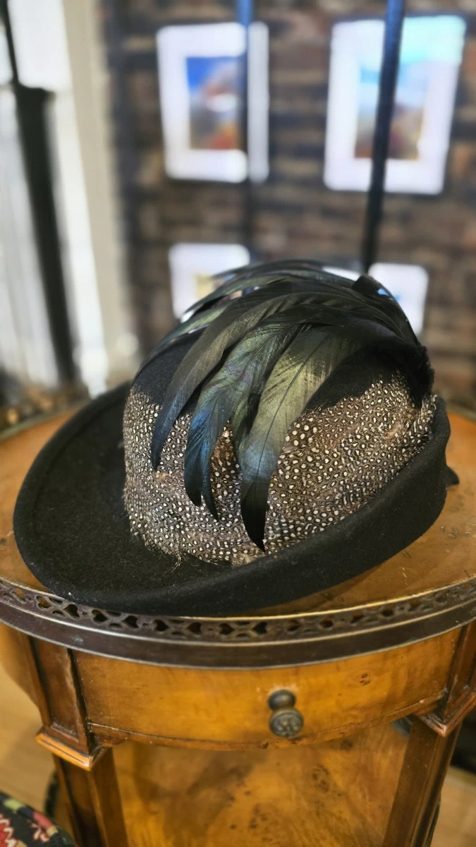 Feather Black Vintage Hats for Women for sale | eBay display picture 2