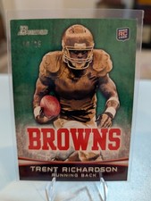 2012 Bowman - Trent Richardson #120 Green 10/25 (RC) - BROWNS