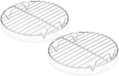 round Cooling Rack Set of 2, 7½ Inch round Baking Steaming Roasting Rack Set Sta