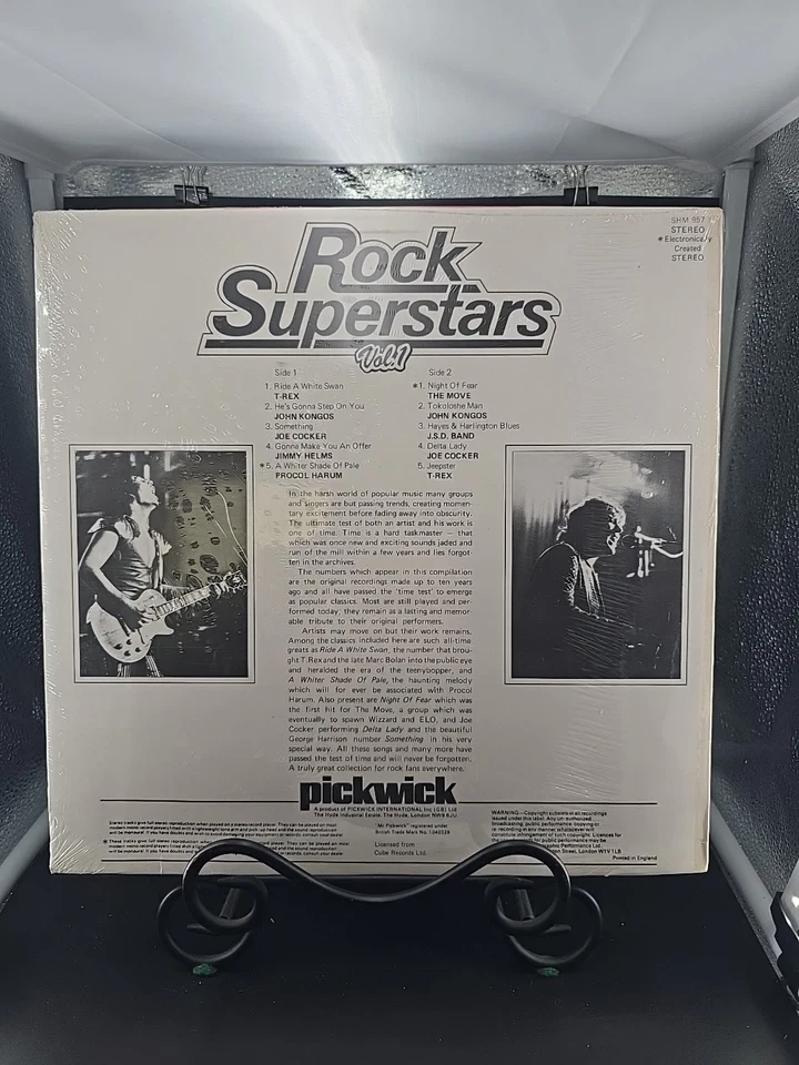 Rock Superstars U.K. Press 1974 LP PROCOL HARUM joe cocker T-REX  NEW SEALED  - Image 2 of 3