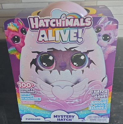 Hatchimals Alive Mystery Hatch Pufficorn Egg Lights Mist Sounds