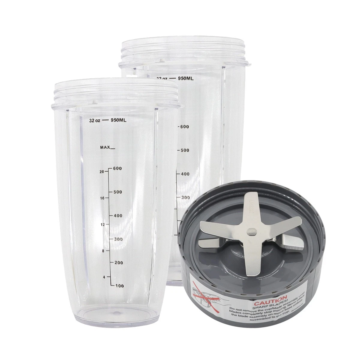 2 Pack 32 oz Cup +1 Extractor Blade for NutriBullet NB-101B NB-101S NB-201