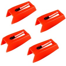 Record Player Needles Replacement, SOOFOTO Durable Diamond Turntable 4PCS Red