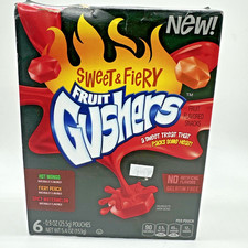 Fruit Gushers SWEET  FIERY Mango Peach Spicy Watermelon Discontinued BB 2019