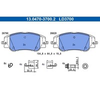 Ate Ceramic BremsbelÄGe Satz Vorne Passend FüR CitroËN C4 Ds Ds Opel Corsa Peuge