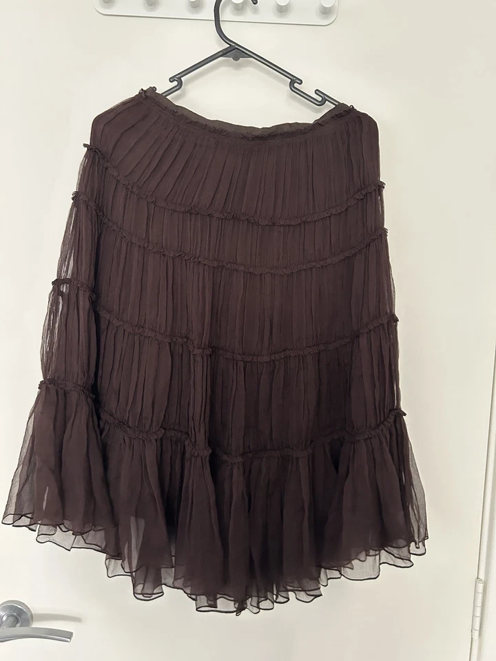 BCBG Maxazria Falda Marrón Foto 2 de 3