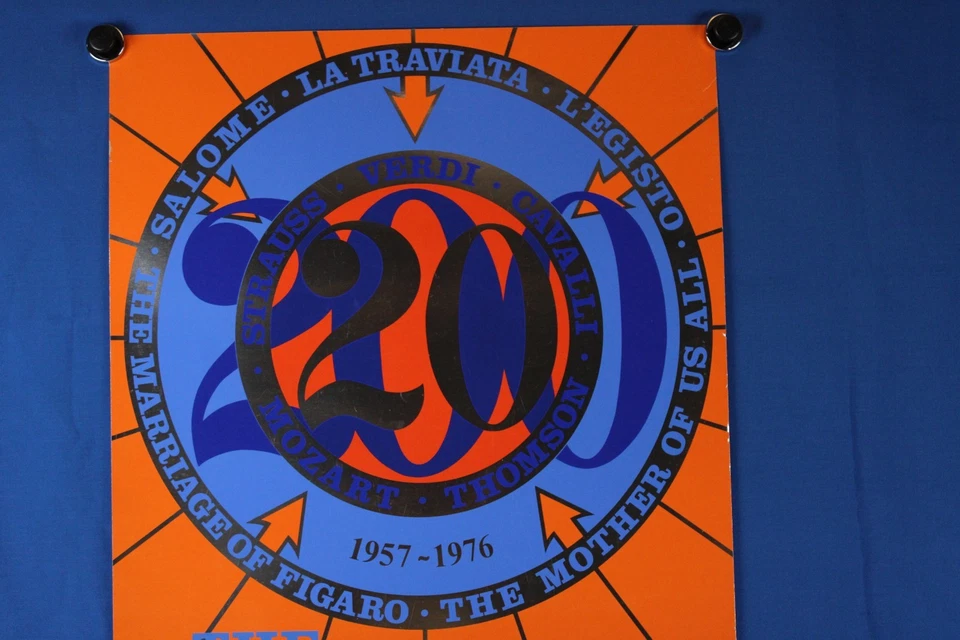 Póster serigrafía vintage de Robert Indiana Santa Fe Opera temporada 1976 31 x 22 Foto 4 de 4