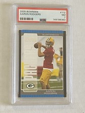 2005 BOWMAN AARON RODGERS PSA NM 7 CARD #112 ROOKIE CARD
