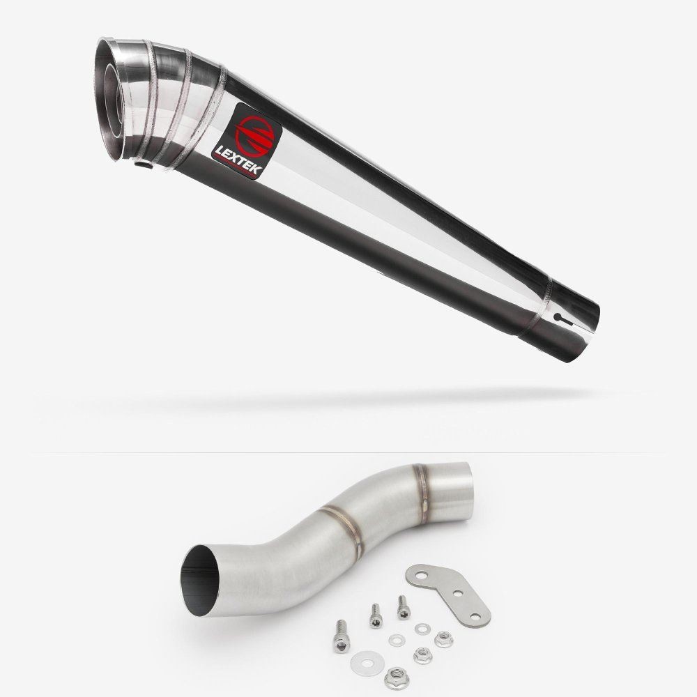 Lextek MP4 Megaphone Exhaust 300mm with Link Pipe for Ducati Monster 797 (17-18)