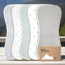 KeaBabies Urban Burp Cloths Nordic 5 Pack