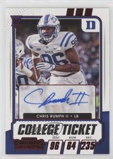 2021 Contenders Draft Picks College Game Ticket Red Chris Rumph II Auto 0or4