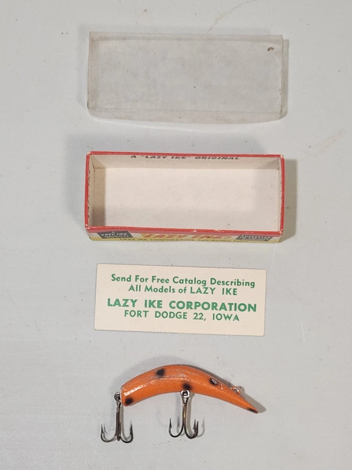 Vintage Lazy Ike KL-27 “Orange” Lazy Ike Lure w BOX - Image 2 of 4