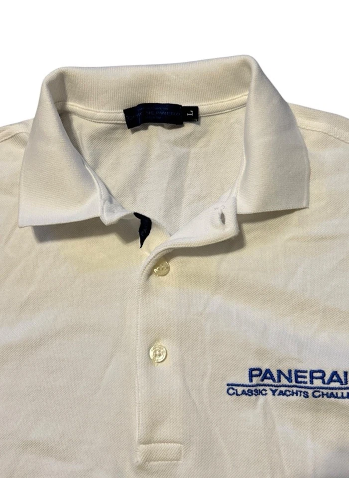 Polo Panerai Watches Clásico Yacht Challenge Para Hombre M Blanco Hecho en Italia RARO Foto 3 de 4