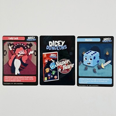 Nintendo SWITCH Super Rare Games Limited Edition Trading Card Set DICEY DUNGEONS