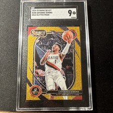 Panini 2024-25 Select Gold Glitter Prizm #208 Anfernee Simons SGC 9 Trail Blaze…