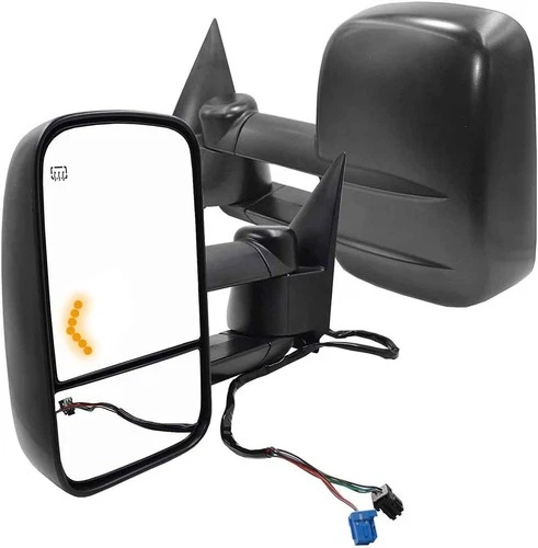 Pair Towing mirrors Power Heated Fits 03-06 Silverado Sierra Avalanche