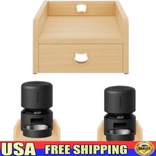 Adjustable Elevated Pet Feeder Stand Cats  Small Dogs Non-Slip Wooden Design US