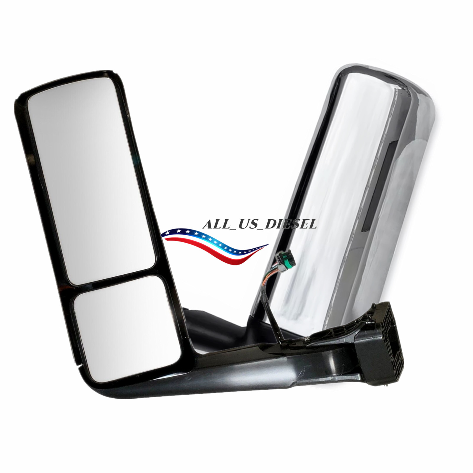 Truck Chrome Door Mirror Assembly for International LT625 Left Driver Side LH
