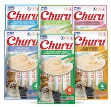 Inaba Churu Lickable Cat Treats 0.5Oz 24 Pack Grain Free Low Calorie Moisture...