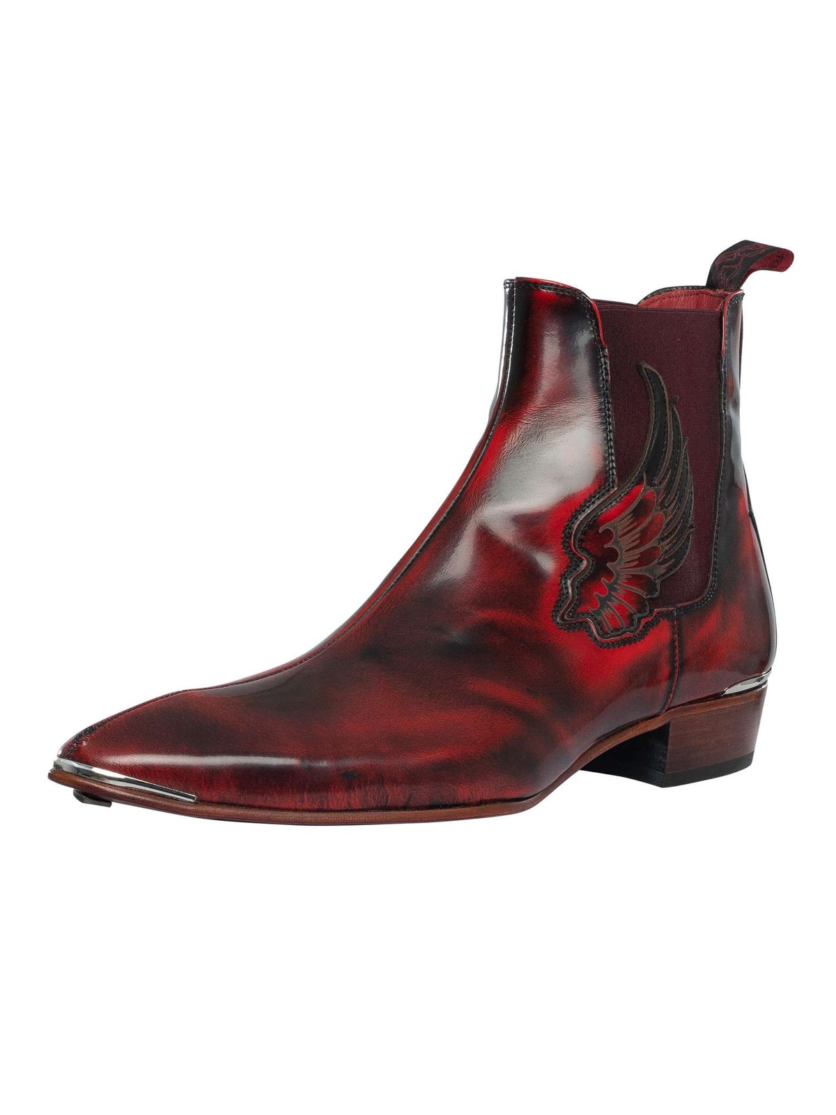 Мужские ботинки из полированной кожи Jeffery West красные 44190₽