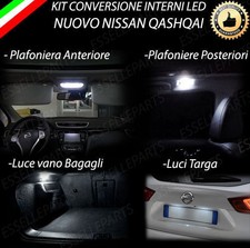 KIT LED INTERNI PER NISSAN QASHQAI J11 CON TETTO PANORAMICO + LUCI TARGA LED