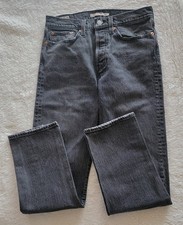 Levi Wedgie Straight Womens Black Jeans Size 27